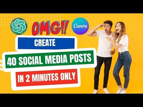 Create 40 social media posts using ChatGPT and Canva in less than 2 minutes