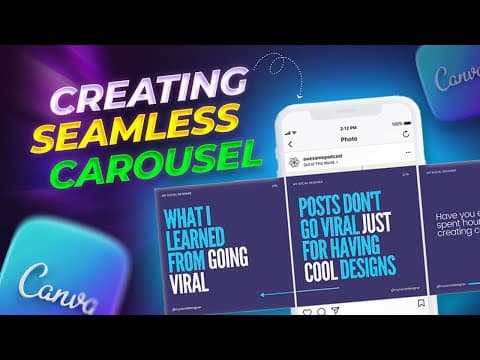 How to create a seamless INSTAGRAM and LinkedIn CAROUSEL with CANVA