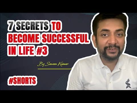 7 Secrets to become Successful in Life #3 | By Sawan Kumar – Best Motivational Speaker #shorts